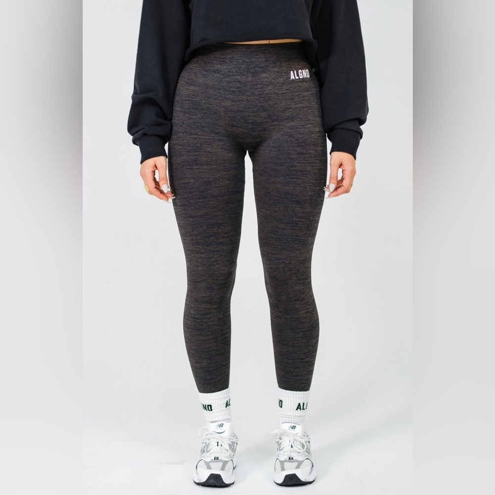 ALGND Westchester seamless contour leggings heathered gray sz medium